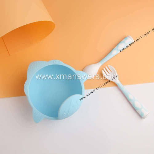 Soft silicone food feeding spoon set for baby